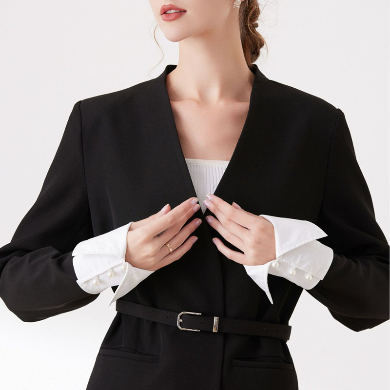 Summer Clothing Clearance - DIY elegancka koszula biurowa fałszywe mankiety