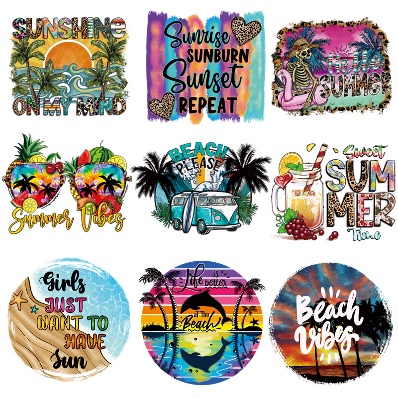 Summer Clothing Vibes - Letnie wibracje żelazko na plastry koszulka