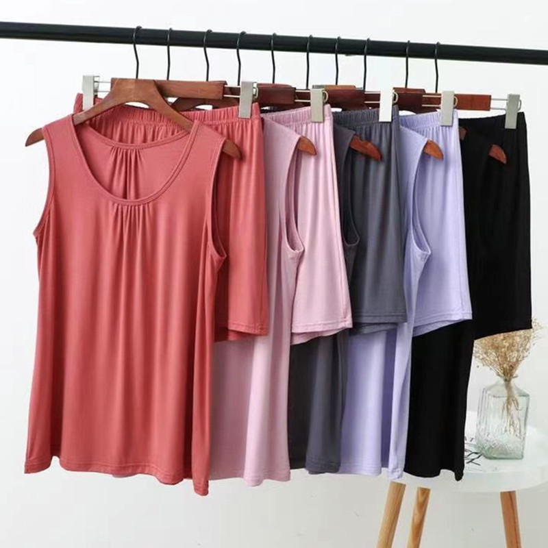 Xl Summer Clothing - Fdfklak XL-6XL zestaw piżam damskich topy