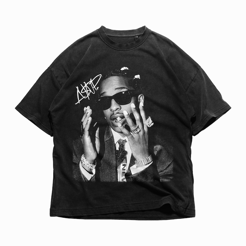 Summer Goth Clothing - Koszulka ASAP ROCKY z krótkim rękawem