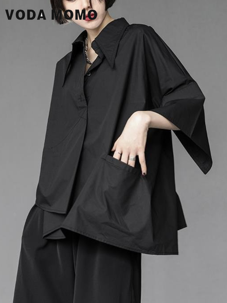 Summer Goth Clothing - Y2K damskie luźne letnie topy akademickie