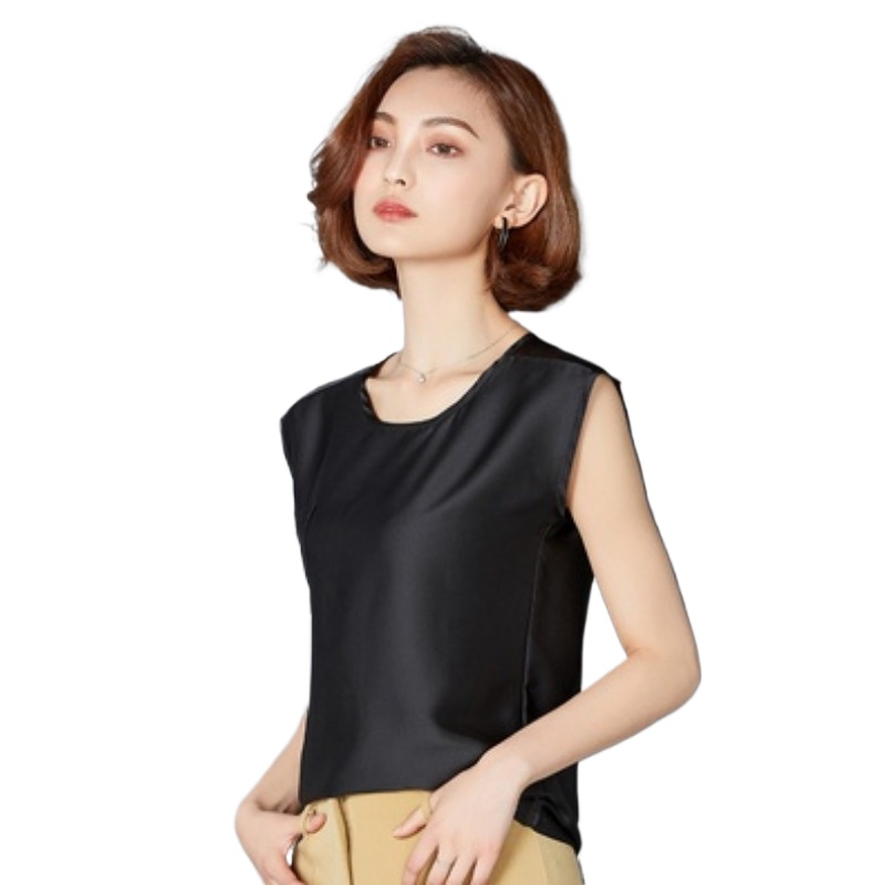 Summer Clothing For Plus Size Women - Seksowna jedwabna kamizelka damska bez rękawów,