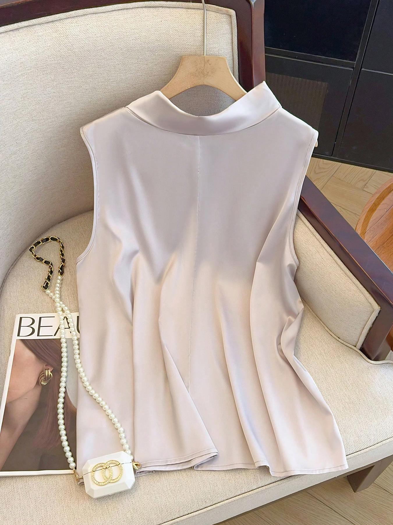 【Plus Size】 Bluzka z wiązaniem – Summer Clothing For Plus Size Women recenzja i cena