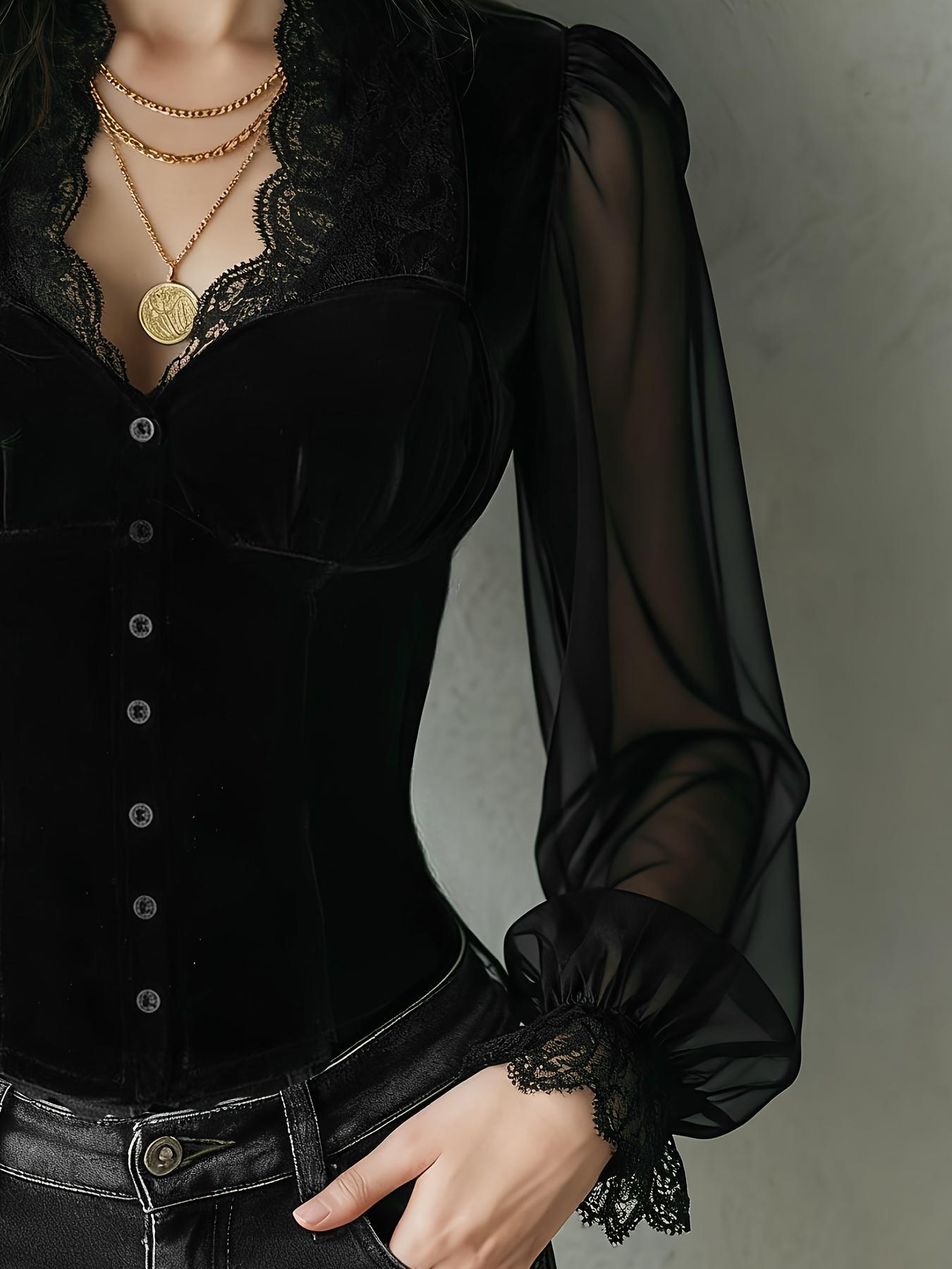 Damska dopasowana bluzka z kor – Summer Goth Clothing recenzja i cena