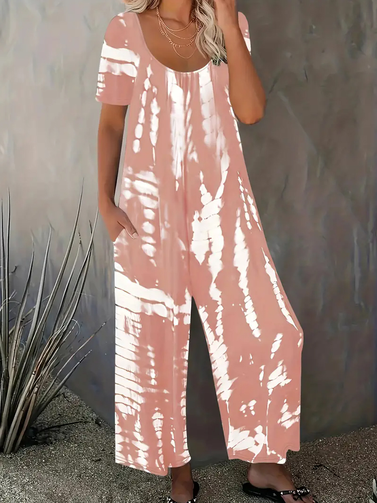 Plus Size Stripe Printed Round – Summer Clothing For Plus Size Women recenzja i cena