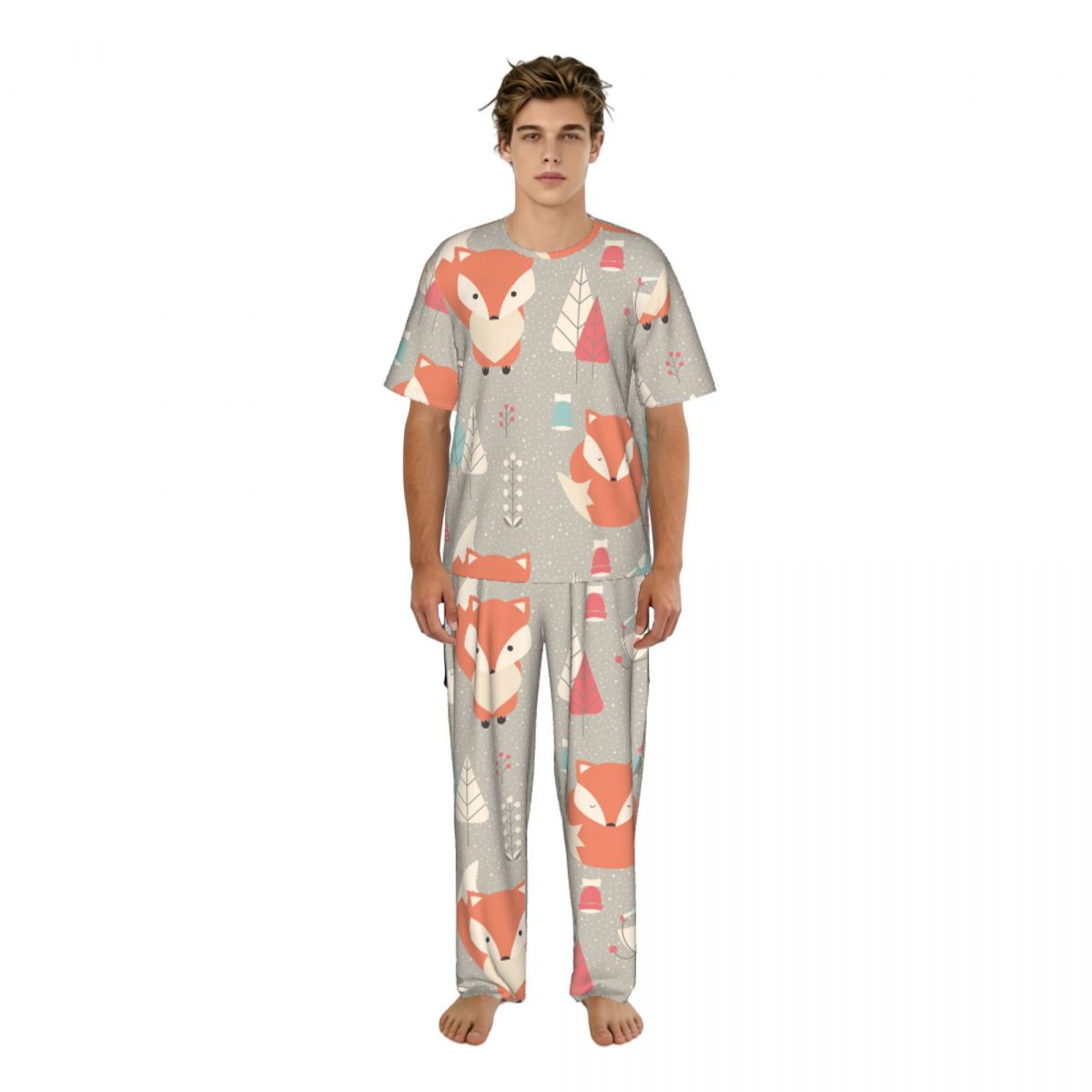 Męski komplet piżamowy z krótk – Summer Clothing Patterns recenzja i cena