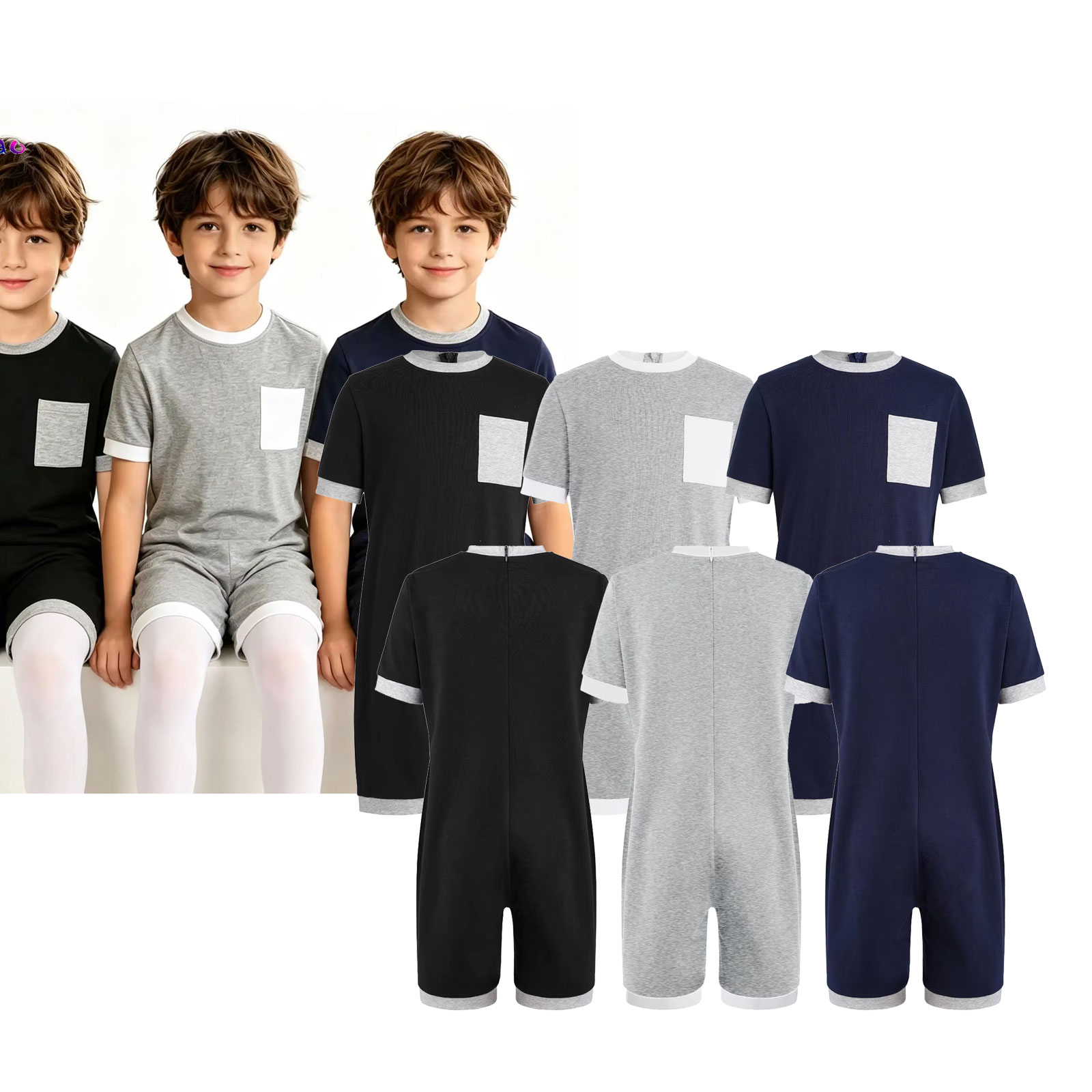 3 szt. Unisex Dziecięca Odzież – Summer Clothing Kids Boys recenzja i cena