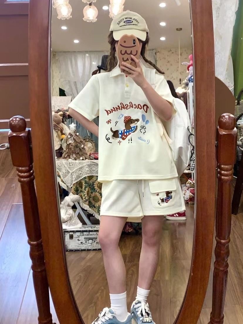 Kawaii Haft Pies Japoński Styl – Summer Dog Clothing recenzja i cena