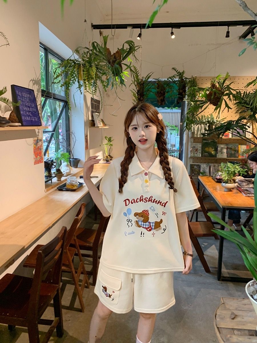 Kawaii Haft Pies Japoński Styl – Summer Dog Clothing recenzja i cena